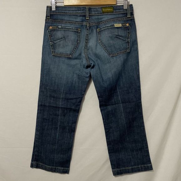 Sz 27 David Kahn Heidi Cropped Medium Wash Blue Jeans - Picture 2 of 12